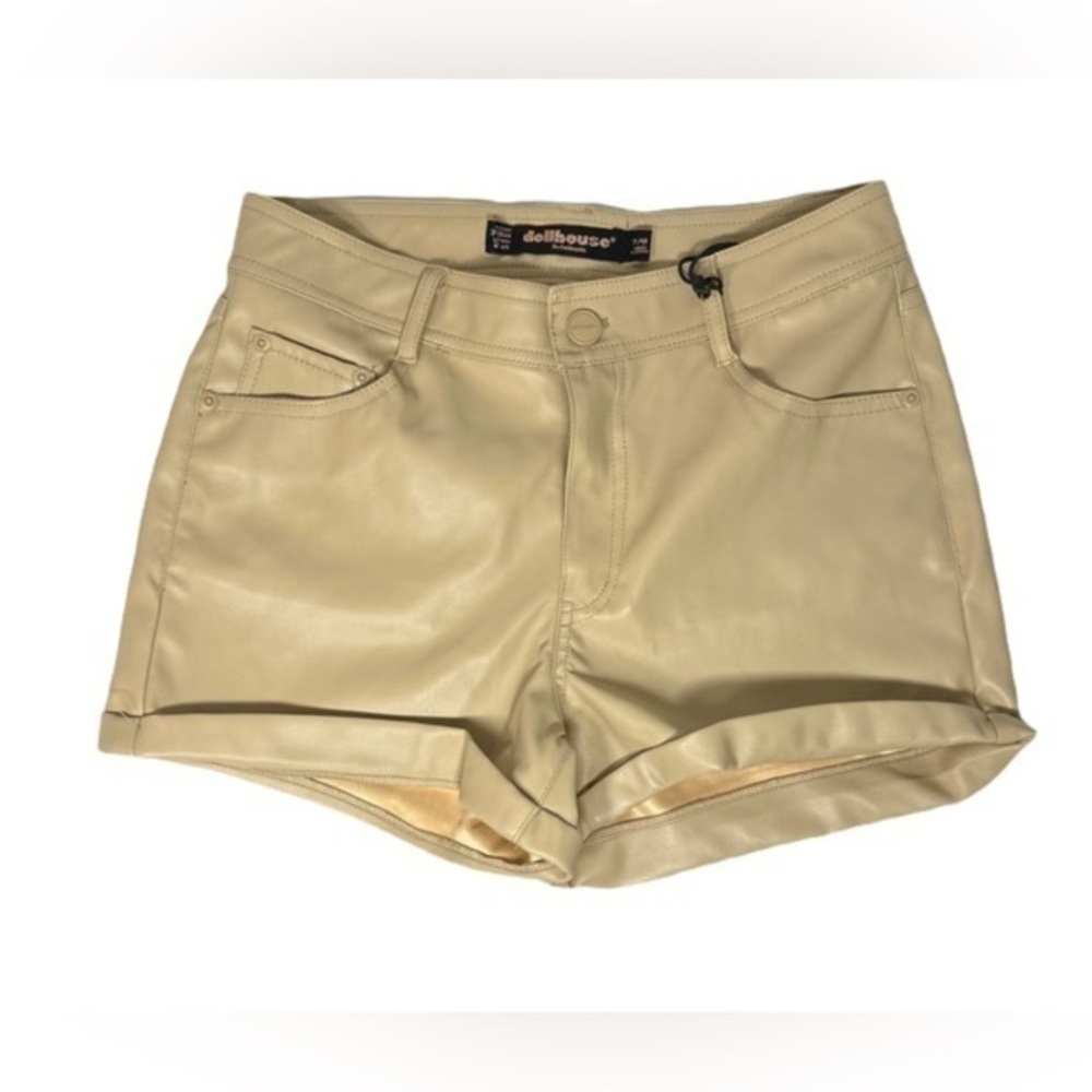 DOLLHOUSE High-Rise Faux Leather Shorts